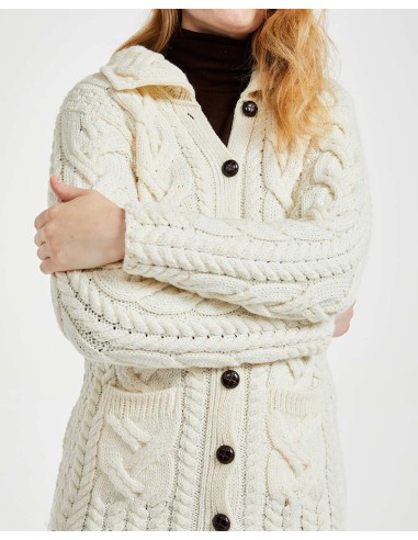 CARDIGAN ARAN IN LANA SUPERSOFT "CHUNKY"