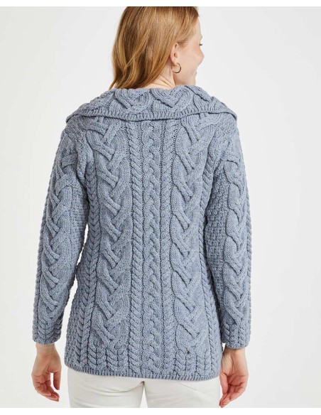 CARDIGAN ARAN IN LANA SUPERSOFT "CHUNKY"