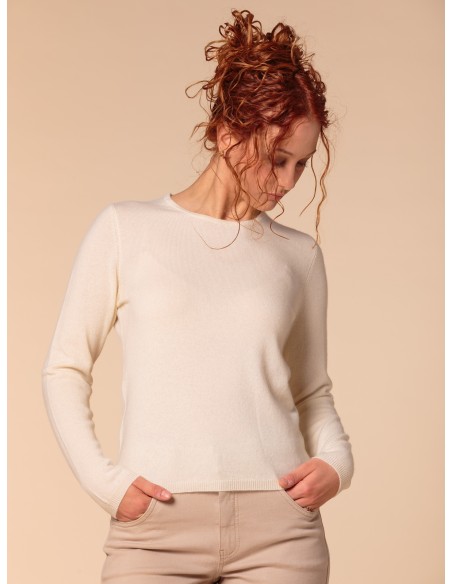 PULL BASIC IN 100% BABY CASHMERE "OLIVIA"