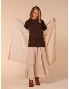 MAGLIA CASHMIRETTA IN SETA E CASHMERE "GRETA" - MARRONE 2