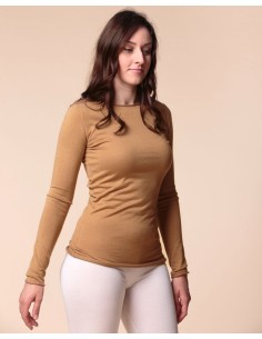 MAGLIA CASHMIRETTA IN SETA E CASHMERE "GRETA" - CAMMELLO 2