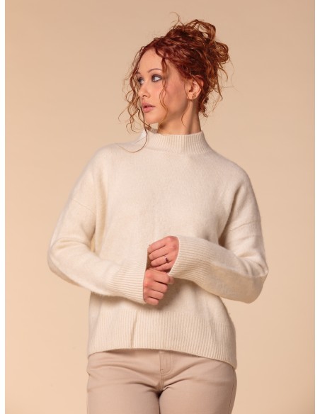 MAGLIONE CHUNKY IN 100% CASHMERE SPAZZOLATO "CAMILLA"