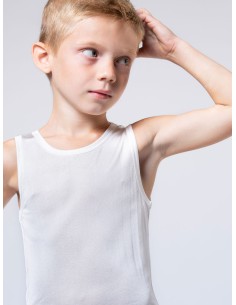 CANOTTA IN SETA KIDS - BIANCO