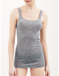 Canotta spalla stretta in Lana Merino Extrafine - GRIGIO 2