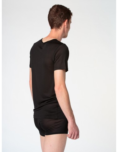 T-SHIRT "V" IN PURA SETA