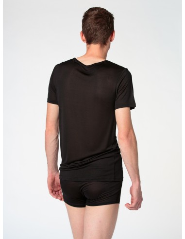 T-SHIRT "V" IN PURA SETA