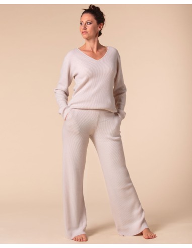 MAXI PULL IN 100% CASHMERE SCOLLO A V "SARA"