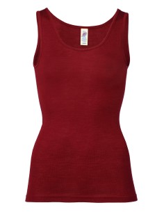 CANOTTA DONNA IN LANA-SETA - ROSSO