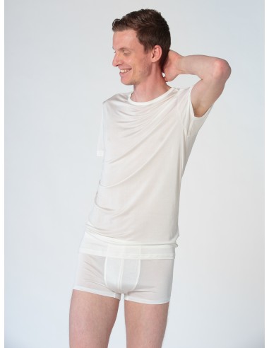 T-SHIRT IN PURA SETA UOMO