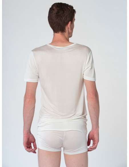 T-SHIRT IN PURA SETA UOMO