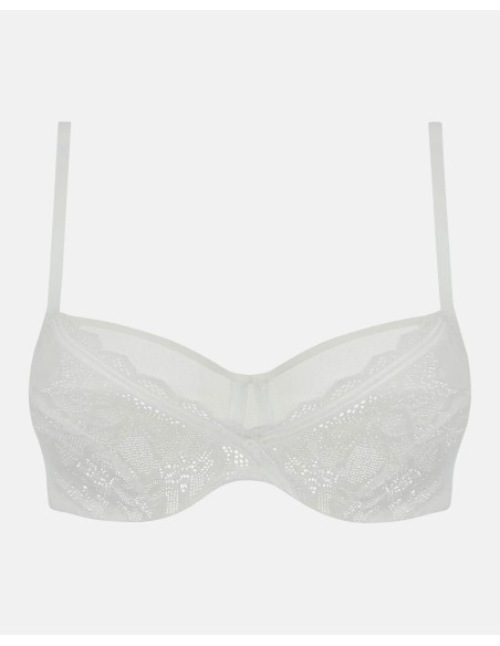 REGGISENO CONTENITIVO SFODERATO CON FERRETTO IN PIZZO "FLORAL TOUCH"