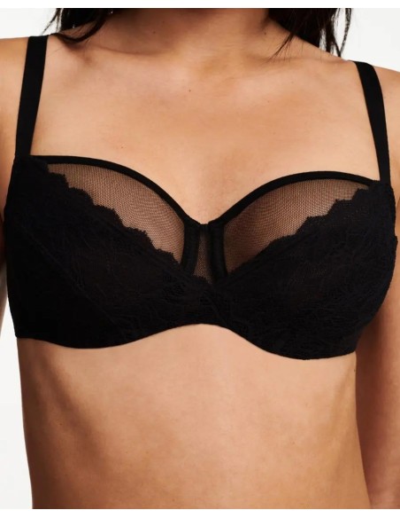 REGGISENO CONTENITIVO SFODERATO CON FERRETTO IN PIZZO "FLORAL TOUCH"