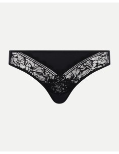 SLIP CON PIZZO "FLORAL TOUCH" - NERO 2