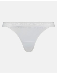 TANGA CON PIZZO "FLORAL TOUCH" - BIANCO 2