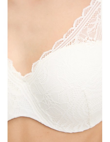 REGGISENO MEMORY FOAM COPRENTE CON PIZZO "FLORAL TOUCH"