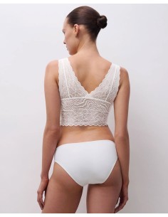 BRALETTE IN PIZZO SENZA FERRETTO "FLORAL TOUCH" - BIANCO 2