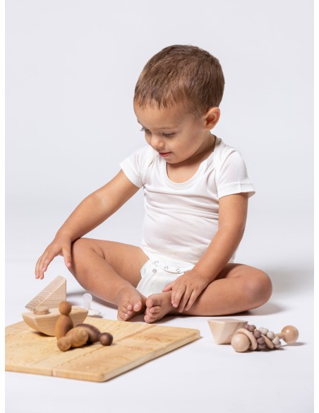 Body neonati e bambini in 100% seta biologica, antisudore e termoregol