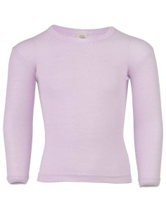 MAGLIA MANICA LUNGA BAMBINI IN LANA-SETA - LILLA