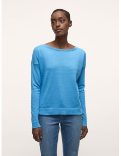 PULL IN COTONE BIOLOGICO LEGGERO - AZZURRO