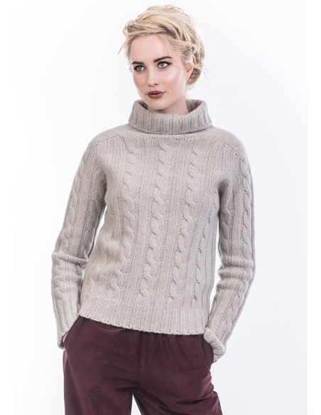 MAGLIONE DONNA IN LANA DI AGNELLO SUPERFINE "NIAHM"
