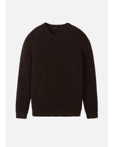 MAGLIONE UOMO IN COTONE BIOLOGICO "BACOPA" - MARRONE 2