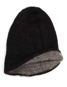 CALDISSIMO BERRETTO IN ALPACA DOPPIO E REVERSIBILE - NERO 2