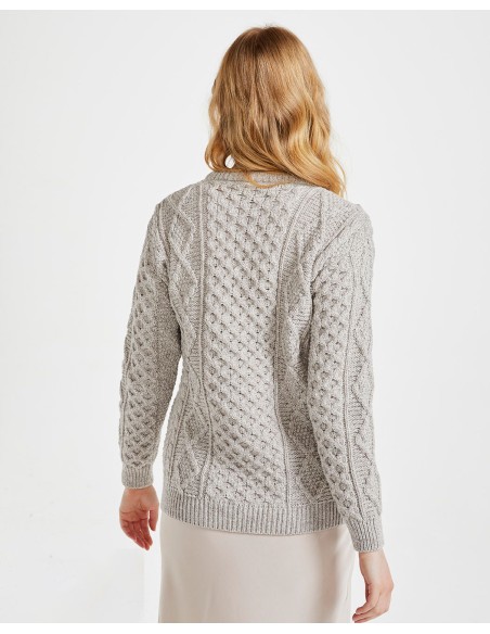 MAGLIONE UNISEX ARAN IN 100% LANA MERINO SUPERSOFT 