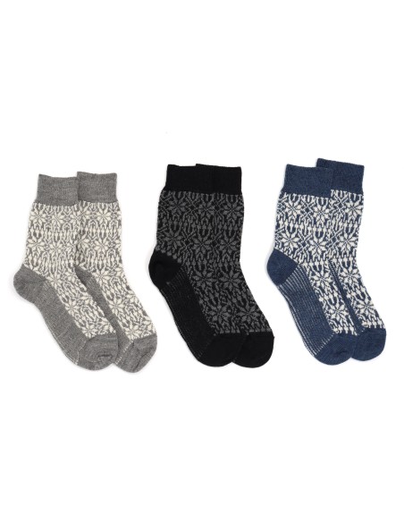 CALZINO NORVEGESE CORTO IN 100% LANA