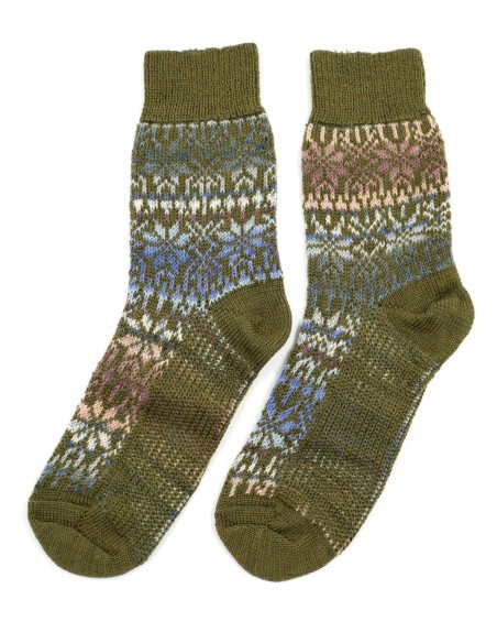 CALZINO NORVEGESE CORTO IN 100% LANA