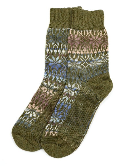 CALZINO NORVEGESE CORTO IN 100% LANA