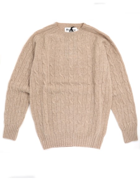 MAGLIONE UOMO SCOZZESE IN PURA LANA EXTRAFINE "TRECCE"