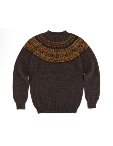 MAGLIONE UOMO IN PURA LANA SHETLAND "FAIRISLE"