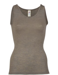 CANOTTA DONNA IN LANA-SETA - NOCE