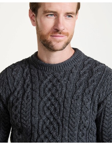 MAGLIONE ARAN GIROCOLLO IN LANA IRLANDESE...