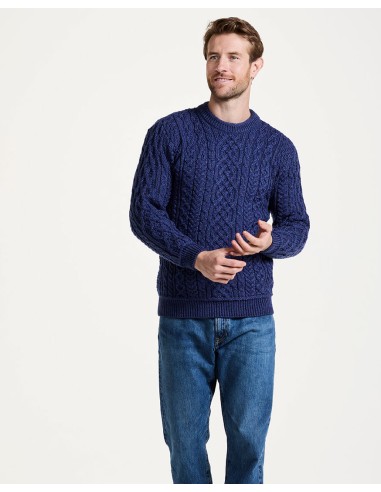 MAGLIONE ARAN GIROCOLLO IN LANA IRLANDESE...