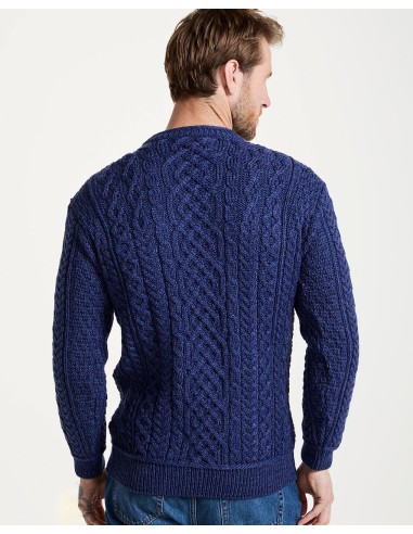 MAGLIONE ARAN GIROCOLLO IN LANA IRLANDESE...