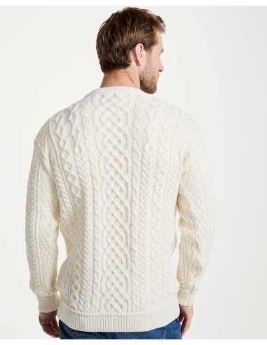 MAGLIONE ARAN GIROCOLLO IN LANA IRLANDESE...