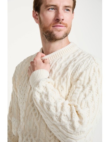 MAGLIONE ARAN GIROCOLLO IN LANA IRLANDESE...