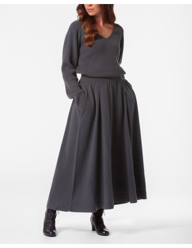 GONNA AMPIA 100% CASHMERE CON PENCES "MARTA"