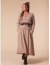 GONNA AMPIA 100% CASHMERE CON PENCES "MARTA"