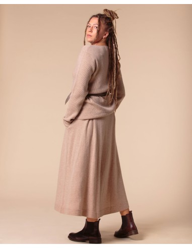 GONNA AMPIA 100% CASHMERE CON PENCES "MARTA"