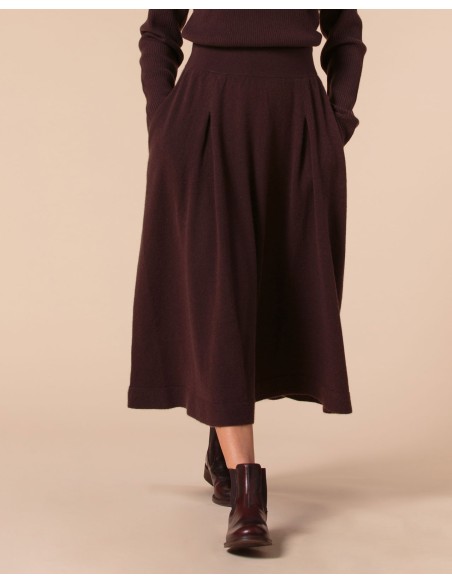 GONNA AMPIA 100% CASHMERE CON PENCES "MARTA"