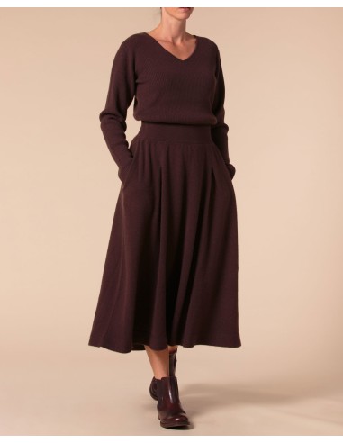 GONNA AMPIA 100% CASHMERE CON PENCES "MARTA"