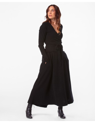 GONNA AMPIA 100% CASHMERE CON PENCES "MARTA"