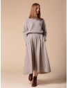 GONNA AMPIA 100% CASHMERE CON PENCES "MARTA"