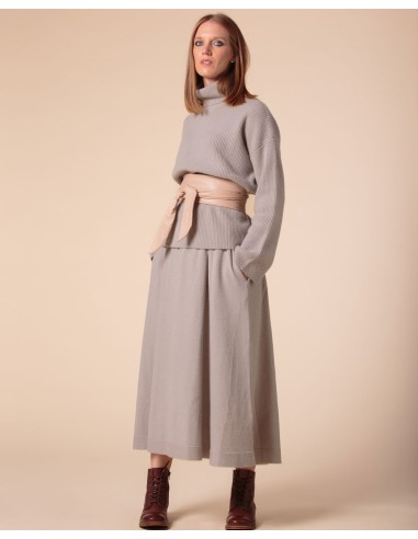 GONNA AMPIA 100% CASHMERE CON PENCES "MARTA"