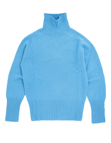 MAGLIONE DONNA SCOZZESE IN LANA DI AGNELLO SUPERFINE COLLO ALTO