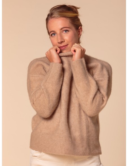 MAGLIONE CHUNKY IN 100% CASHMERE SPAZZOLATO "CAMILLA"