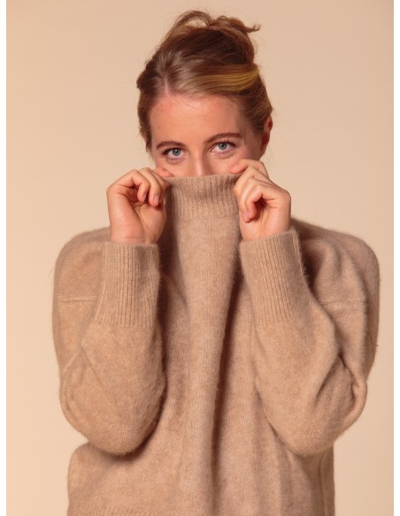 MAGLIONE CHUNKY IN 100% CASHMERE SPAZZOLATO "CAMILLA"