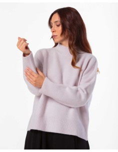 MAGLIONE CHUNKY IN 100% CASHMERE SPAZZOLATO "CAMILLA" -...